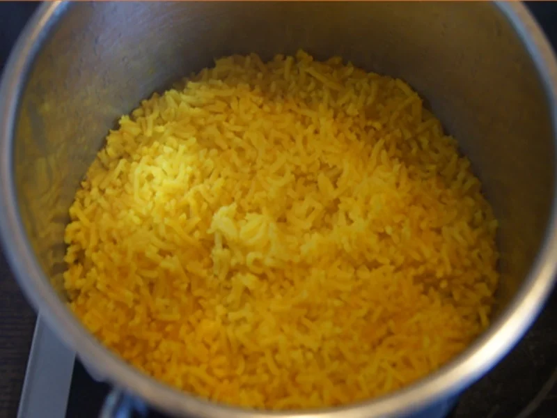 Rindfleisch-Paprika-Wok mit gelben Basmatireis - Rezept - Bild Nr. 7714