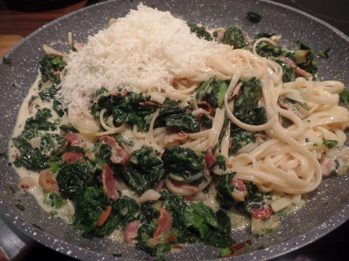 Spinat-Carbonara - Rezept - Bild Nr. 7755