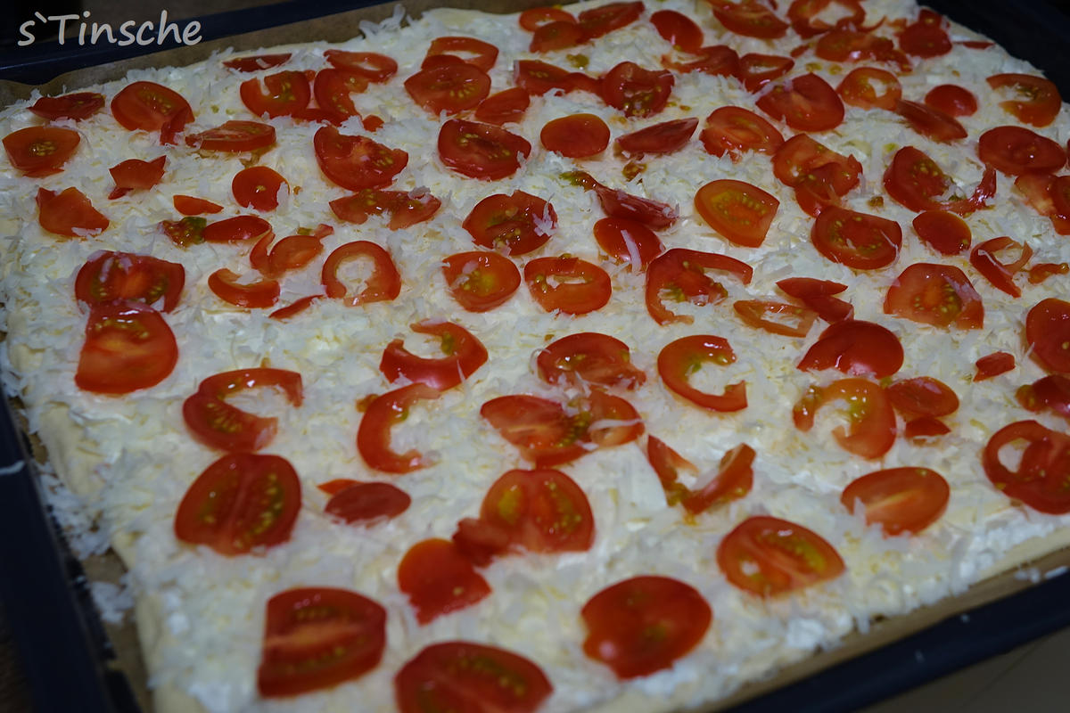Dinkel-Tomaten-Drei-Käse-Pizza - Rezept - Bild Nr. 7756
