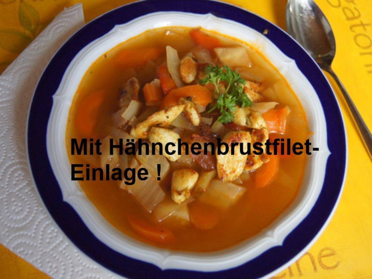 Weißkohl-Gemüse-Suppe mit Garnelen - Rezept - Bild Nr. 12