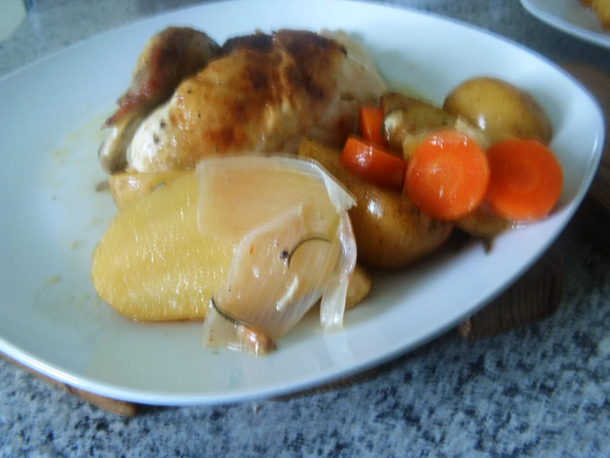 Rezept: Hähnchen im Bratschlauch Bild Nr. 7750 Hähnchen im Bratschlauch - Rezept - Bild Nr. 7750