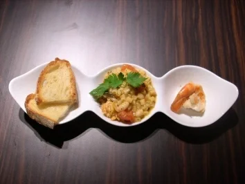 Rezept: Nudeln mit italienischen weißen Bohnen und gebratenen Gambas Nudeln mit italienischen weißen Bohnen und gebratenen Gambas - Rezept