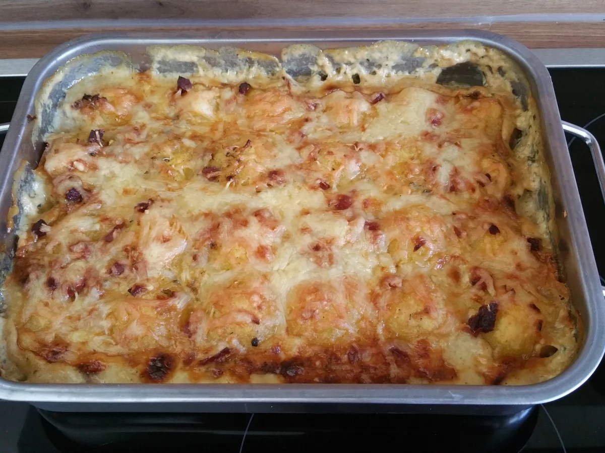 Mini-Klöße in Schinken-Sahne-Sauce - Rezept - Bild Nr. 2