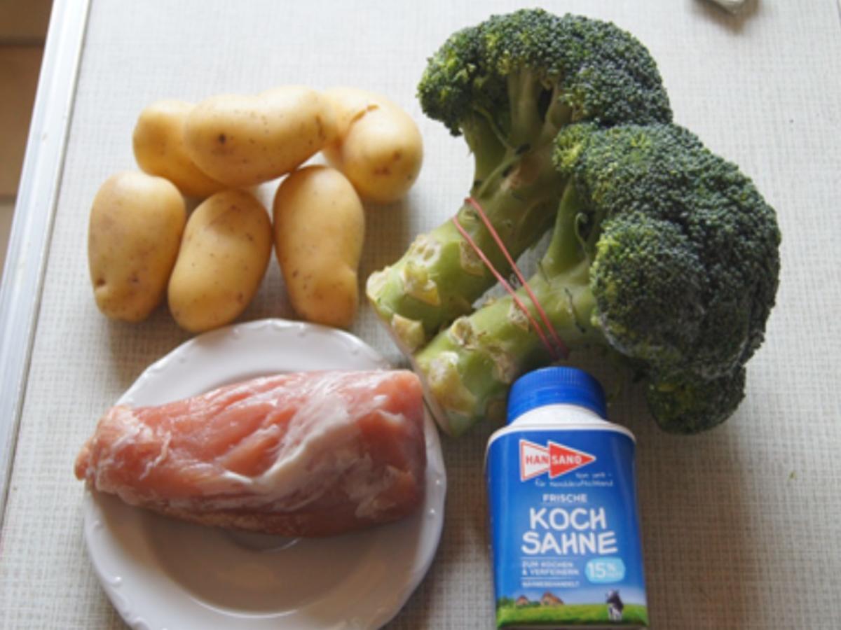 Brokkoli mit Schweinefiletgeschnetzelten, Erdnüssen und Kartoffeln - Rezept - Bild Nr. 7755