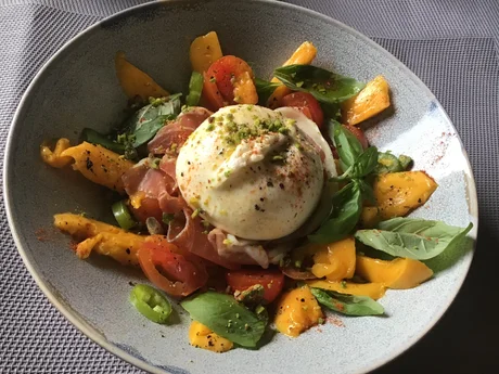 Burrata Parmaschinken Mango Tomate Basilikum - Rezept - Bild Nr. 7756