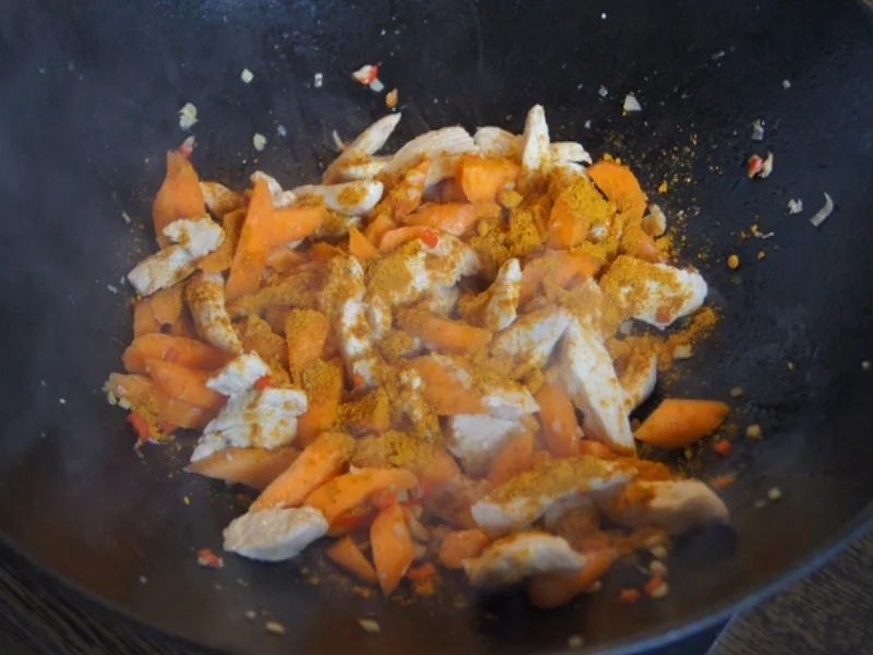 Hähnchenbrustfilet-Curry mit gelben Basmatireis - Rezept - Bild Nr. 15