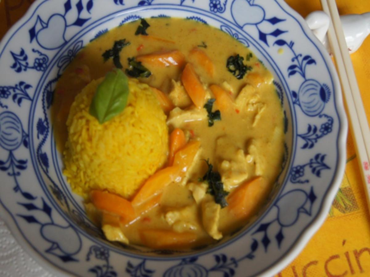 Hähnchenbrustfilet-Curry mit gelben Basmatireis - Rezept - Bild Nr. 21