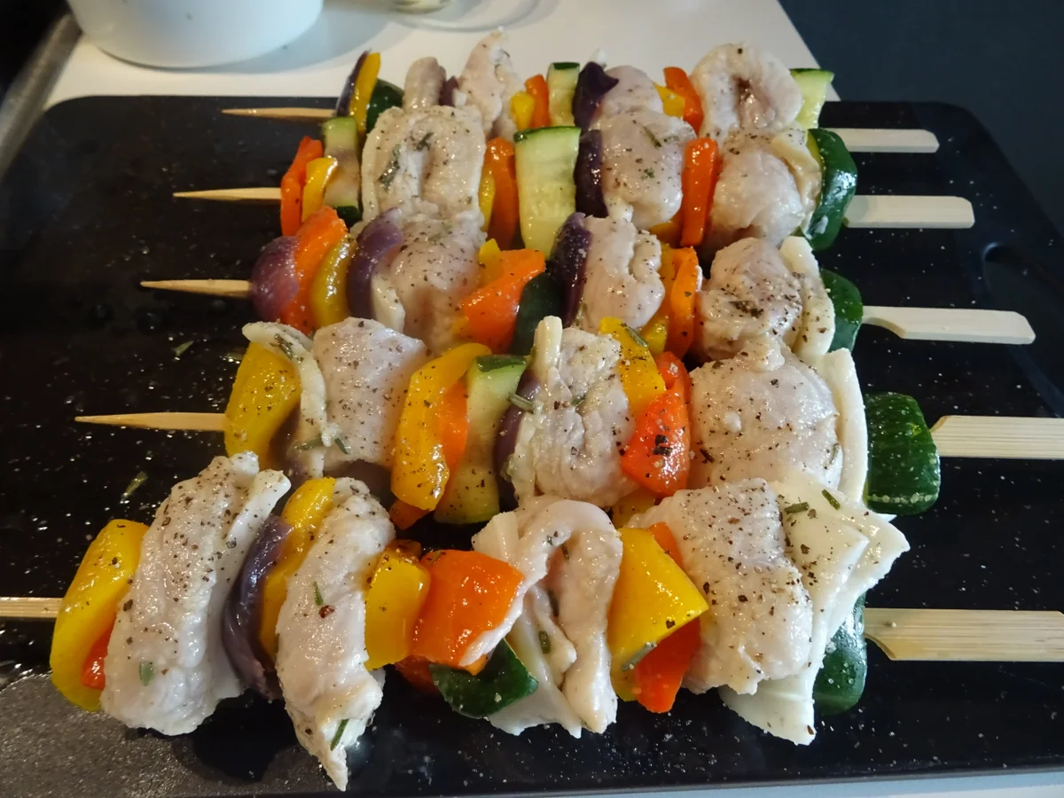 Rotbarschfilet-Schaschlik mit Broccoli-Risotto - Rezept - Bild Nr. 7758