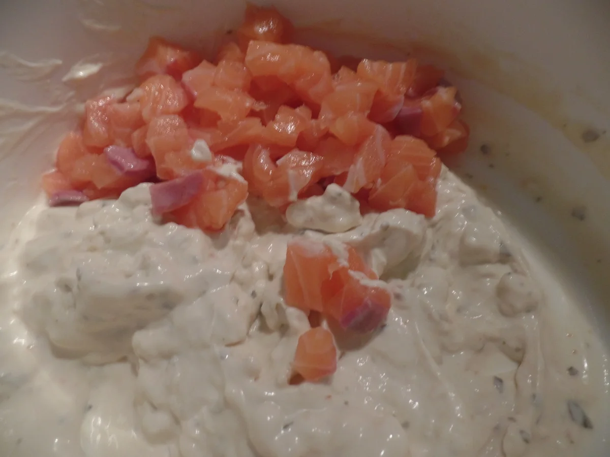 Muschelnudeln mit Spinat-Lachs -Ziegenrahm -Füllung - Rezept - Bild Nr. 7766