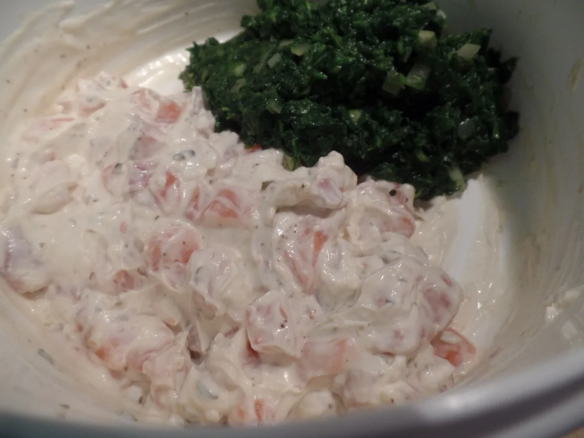 Muschelnudeln mit Spinat-Lachs -Ziegenrahm -Füllung - Rezept - Bild Nr. 7767