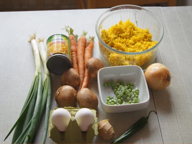 Gebratener Gemüse-Eier-Reis - Rezept - Bild Nr. 7757