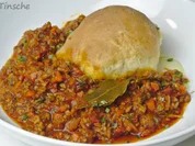 Hähnchen-Bolognese mit Mozzarella-Dampfnudeln - Rezept - Bild Nr. 7776