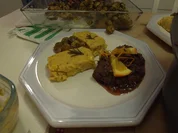 Wildschweingulasch Schoko-Orange mit körniger Polenta und Ofen-Rosenkohl - Rezept - Bild Nr. 7788