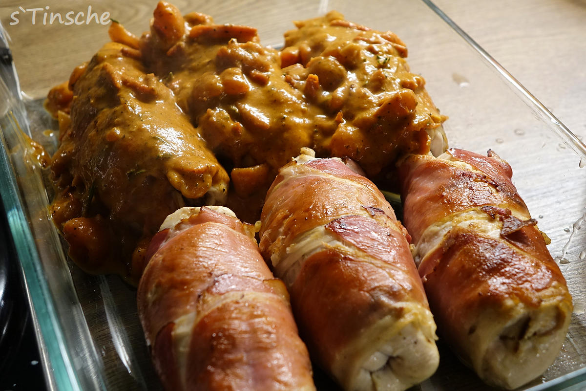 Hähnchenroulade mit Speck/Zwiebel/Käsefüllung - Rezept - Bild Nr. 7797