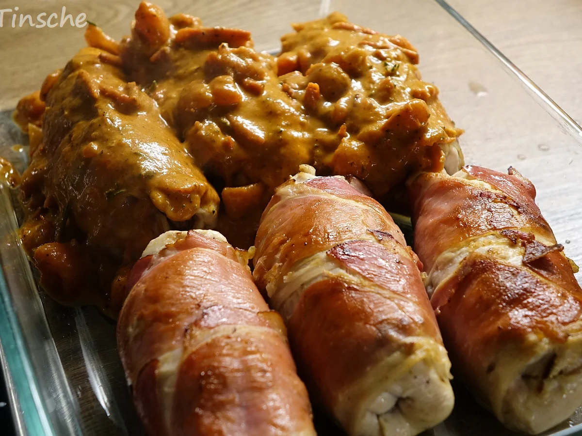 Hähnchenroulade mit Speck/Zwiebel/Käsefüllung - Rezept - Bild Nr. 7797
