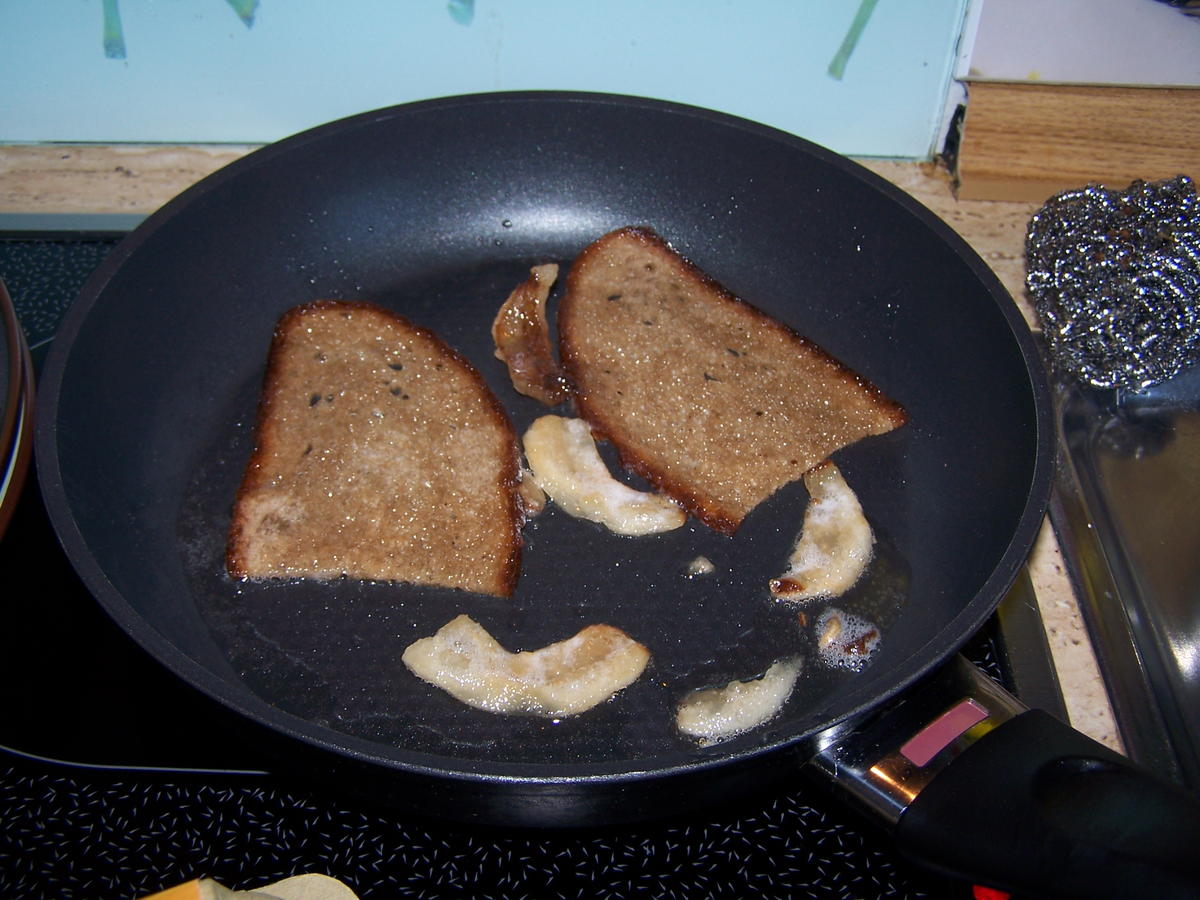 Schnelle Frühstück (geröstetes Bauernbrot mit Spiegelei ) - Rezept - Bild Nr. 7828