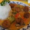 Pikante Mettbällchen mit Gemüse-Curry im Wok und Basmatireis - Rezept - Bild Nr. 7823