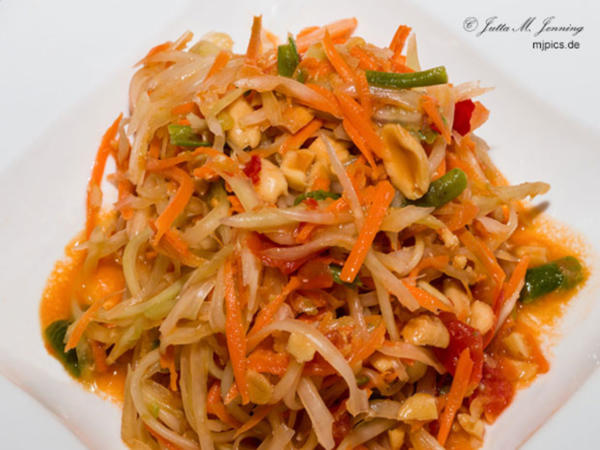 Thailändischer Papayasalat - Som Tam - Rezept