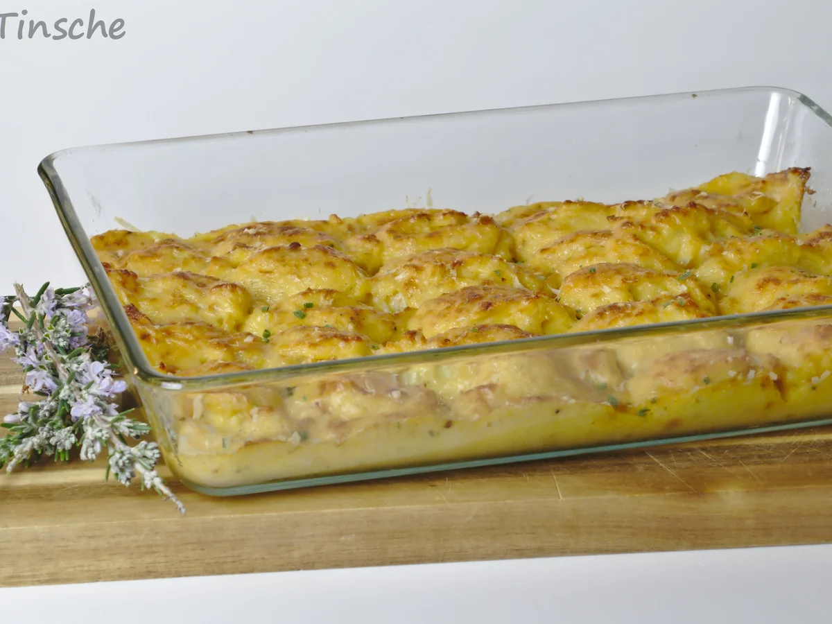 Kartoffelpüree mit Zwiebeln und Käse überbacken - Rezept - Bild Nr. 7857