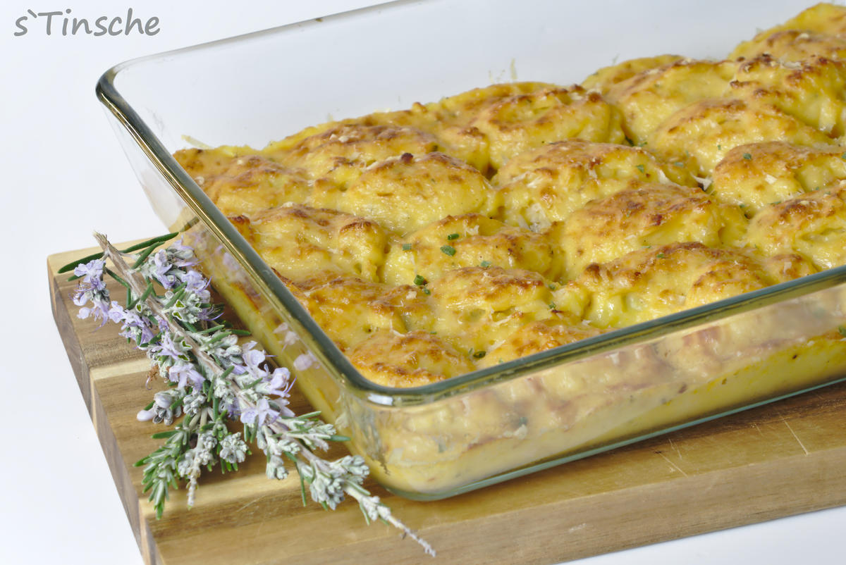 Kartoffelpüree mit Zwiebeln und Käse überbacken - Rezept - Bild Nr. 7858
