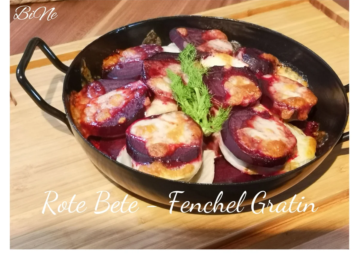 Rezept: BiNe` S ROTE BETE - FENCHEL GRATIN Bild Nr. 2 BiNe` S ROTE BETE - FENCHEL GRATIN - Rezept - Bild Nr. 2