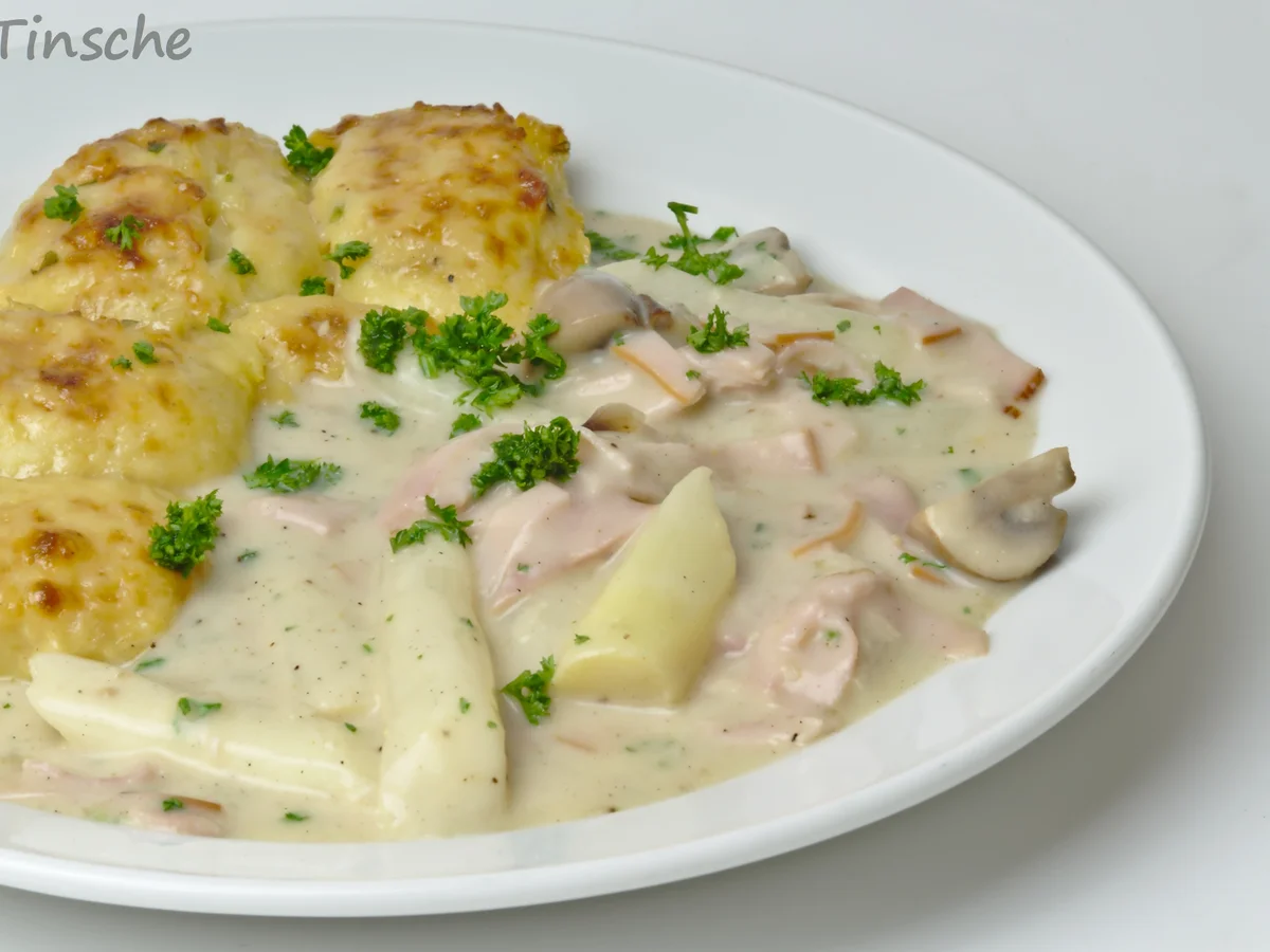 Spargel-Champignon-Ragout mit Schinken - Rezept - Bild Nr. 4