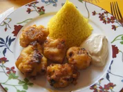 Würzreis mit pikantem Jogurt Dip und doppelt frittierten Blumenkohl - Rezept - Bild Nr. 2