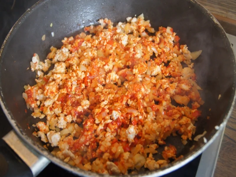 Chili con Carne mit Hähnchenbrustfilet und Gourmet Kartoffeln - Rezept - Bild Nr. 7941