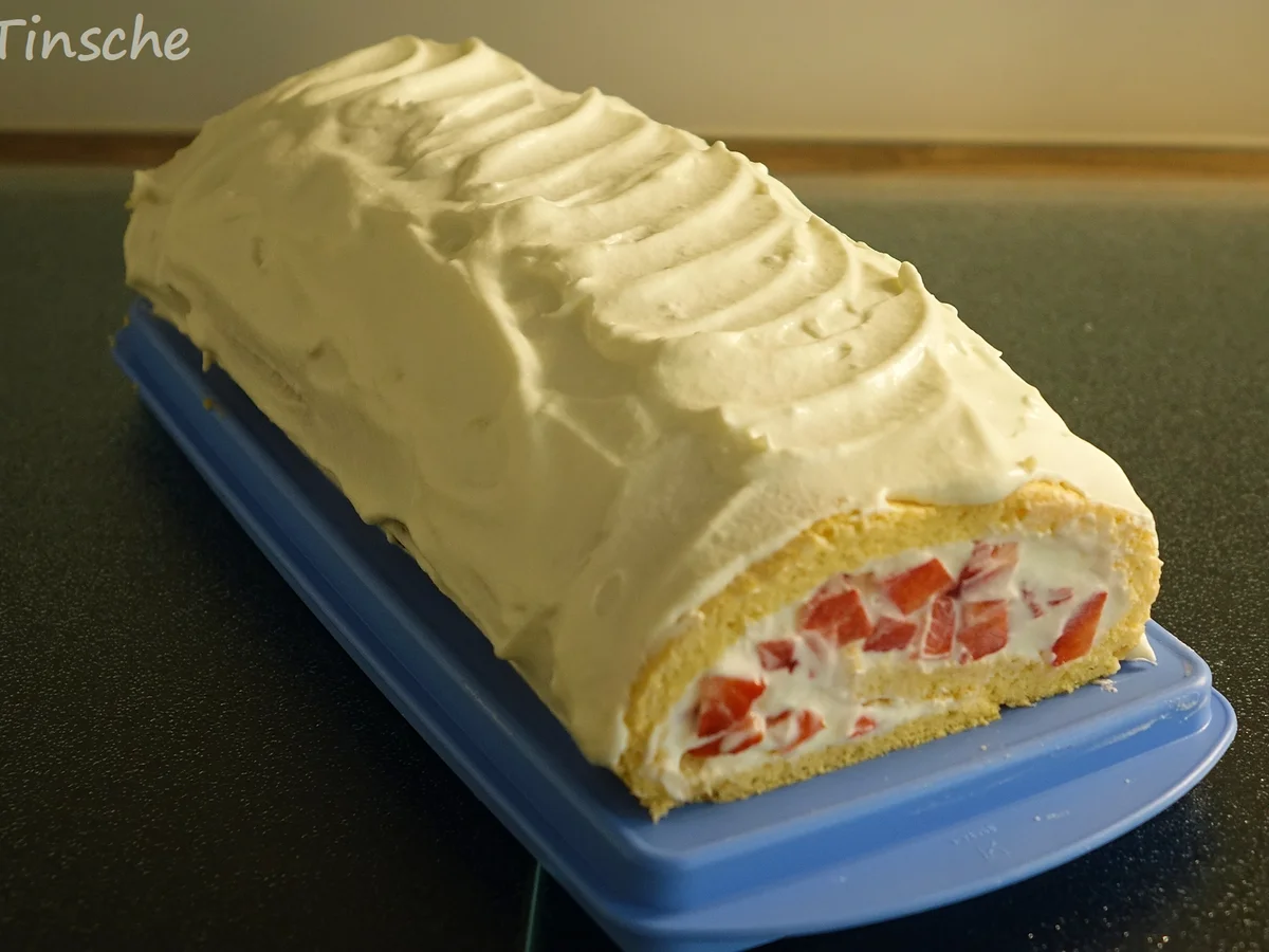 Erbeer-Sahne-Biskuitroulade - Rezept - Bild Nr. 7955