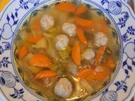 Rindfleischsuppe mit Gemüse und Bratwursteinlage - Rezept - Bild Nr. 7951