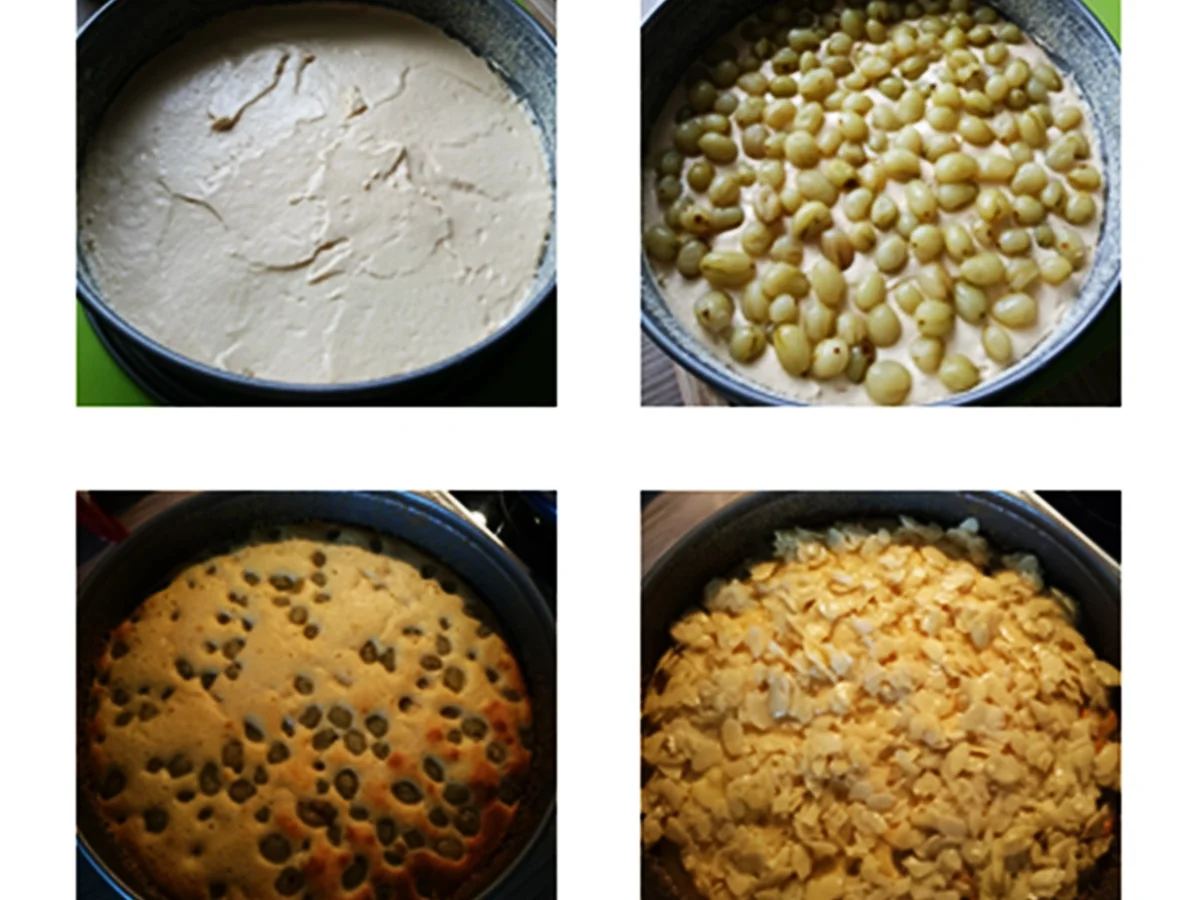 Stachelbeerkuchen mit Bienenstichdecke - Rezept - Bild Nr. 7958