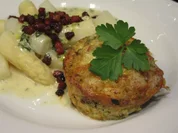 Pikantes Backen: Brez´nsoufflé mit Spargelragout, Kräutersoße und Speckcroutons - Rezept - Bild Nr. 8009