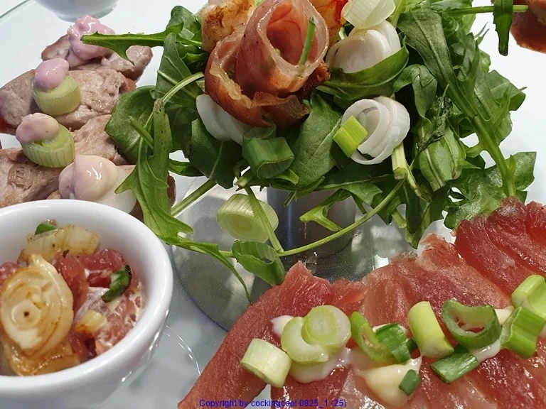 Rezept: Thunfisch (4 Variationen) mit Rucolasalat = kochbar Challenge 4.0 (Mai 2019) Bild Nr. 8040 Thunfisch (4 Variationen) mit Rucolasalat = kochbar Challenge 4.0 (Mai 2019) - Rezept - Bild Nr. 8040