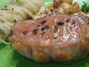 Iberico Kotelett (Karreè) mit Rhabarbersenfsosse = kochbar Challenge 4.0 (Mai 2019) - Rezept - Bild Nr. 8040