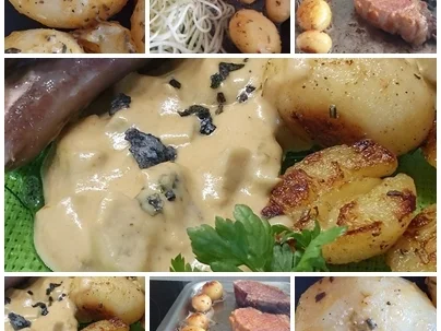 Iberico Kotelett (Karreè) mit Rhabarbersenfsosse = kochbar Challenge 4.0 (Mai 2019) - Rezept - Bild Nr. 8051