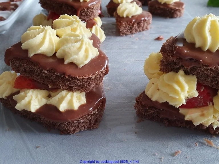 Mini-Kuchenkreation u. aromarisierte Erdbeeren = kochbar Challenge 4.0 (Mai 2019) - Rezept - Bild Nr. 8049