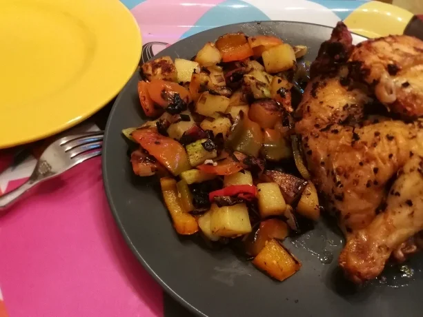 SCOVILLE - HÄHNCHEN AN RÖSTGEMÜSE IM SITZSTREIK - Rezept - Bild Nr. 8059