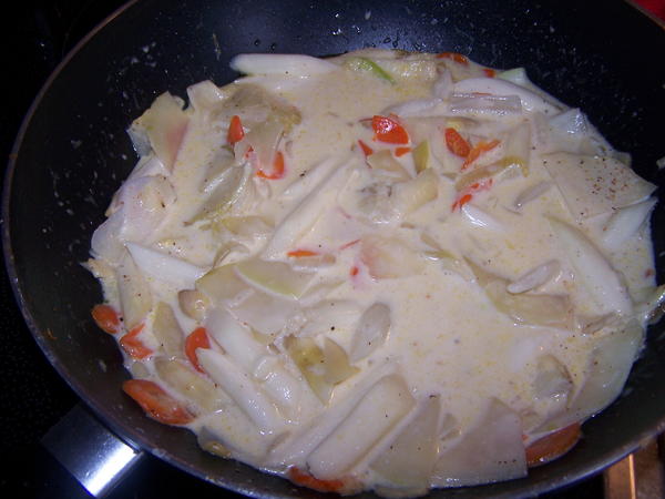 Spargel Kohlrabi Karotten Schinken Gratin - einfach - von Schmetterling4