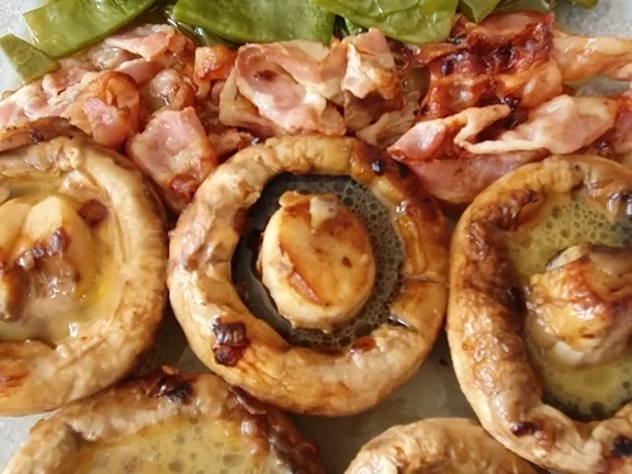 Bohnen Speck und Champignons - Rezept - Bild Nr. 2