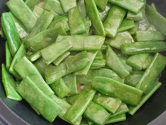 Bohnen Speck und Champignons - Rezept - Bild Nr. 5