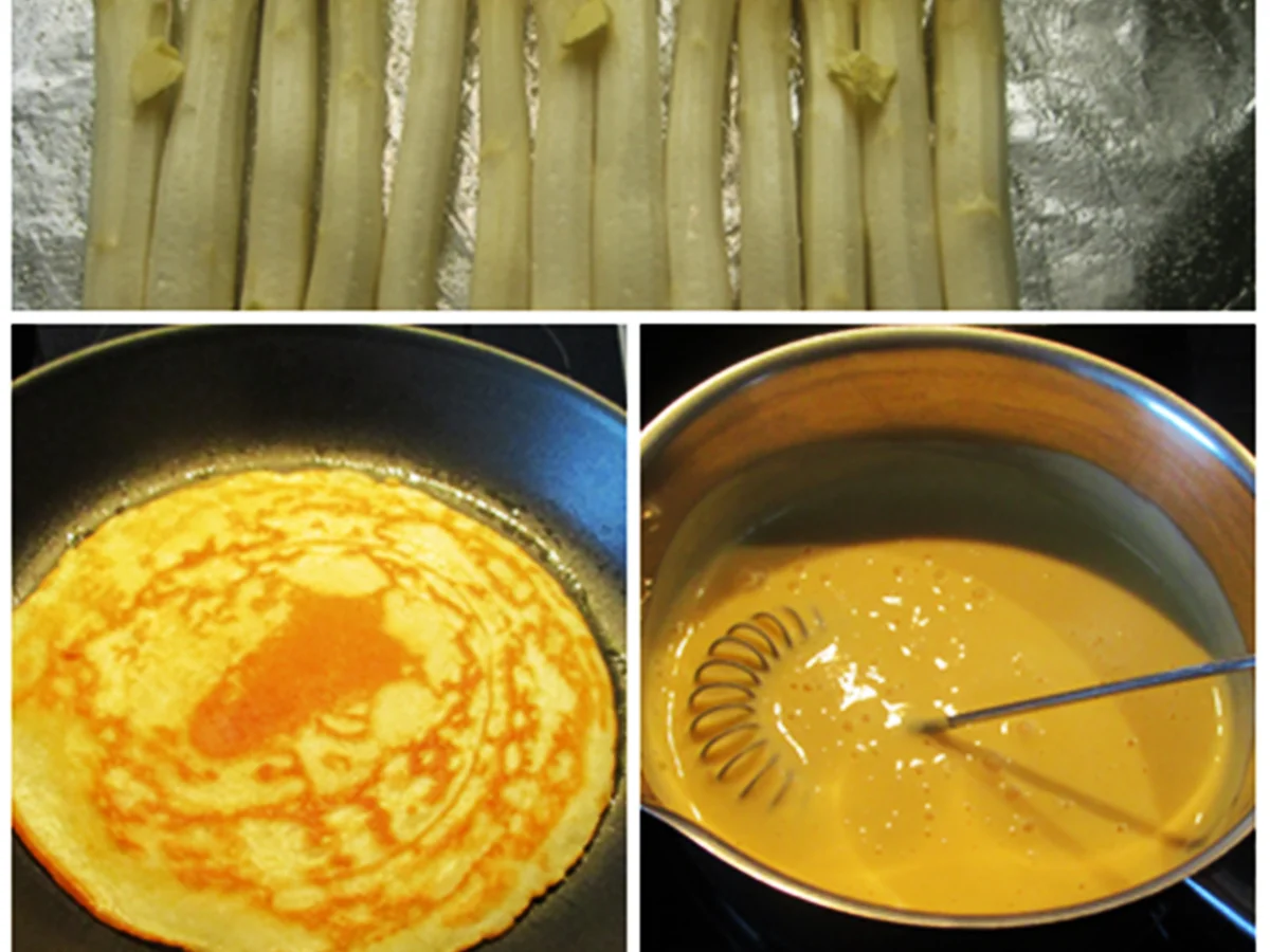 Pfannekuchen gefüllt mit Schinken, Tomaten, Rucola und Spargel - Rezept - Bild Nr. 8070