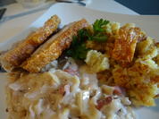 Schweine-Krustenbraten mit Rahm-Kohl und Kartoffelschmarrn - Rezept - Bild Nr. 8072