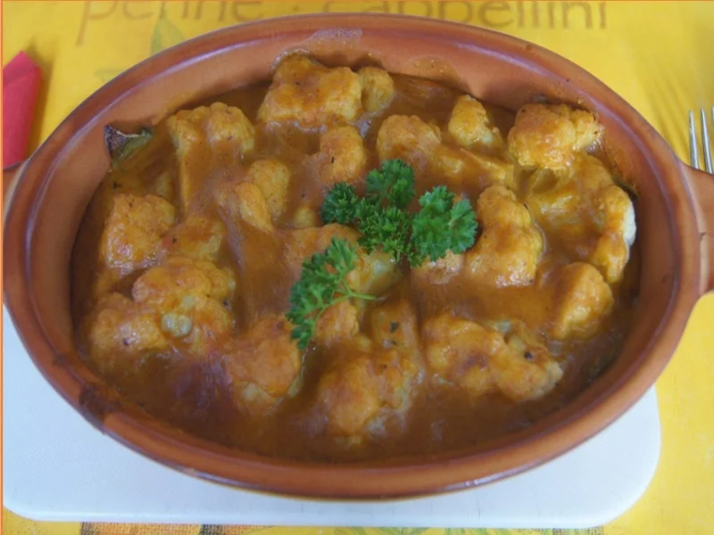 Rezept: Curry-Blumenkohl-Auflauf Bild Nr. 8117 Curry-Blumenkohl-Auflauf - Rezept - Bild Nr. 8117