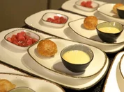 Rezept: Gefüllte Pförtchen, Eierlikörcreme und Rhabarberkompott Bild Nr. 8100 Gefüllte Pförtchen, Eierlikörcreme und Rhabarberkompott - Rezept - Bild Nr. 8100