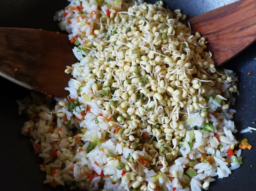 Würziger, balinesischer Kokosreis mit Eiern und Cashewnüssen - Rezept - Bild Nr. 8110