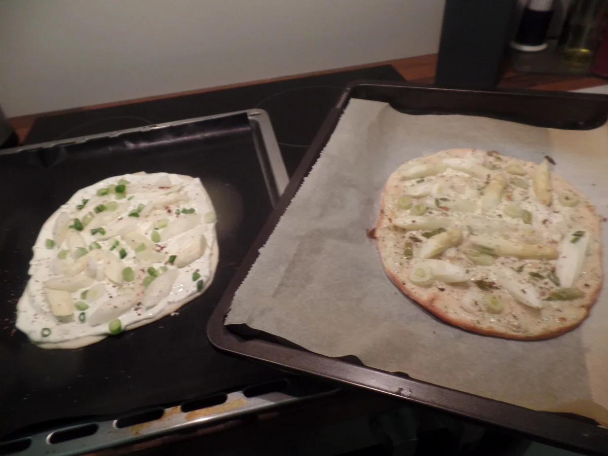 Rezept: Spargel-Flammkuchen Bild Nr. 8151 Spargel-Flammkuchen - Rezept - Bild Nr. 8151