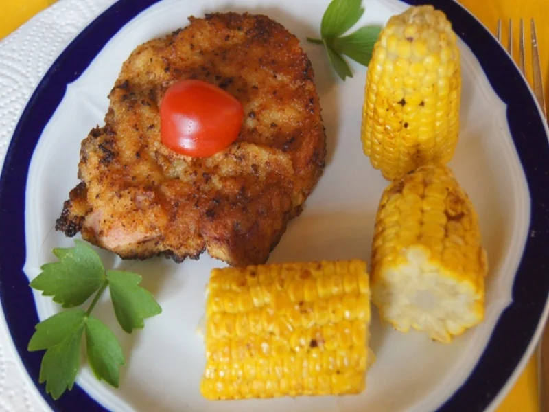 Paniertes Kasseler-Kotelett mit Knabber-Maiskolben - Rezept - Bild Nr. 13