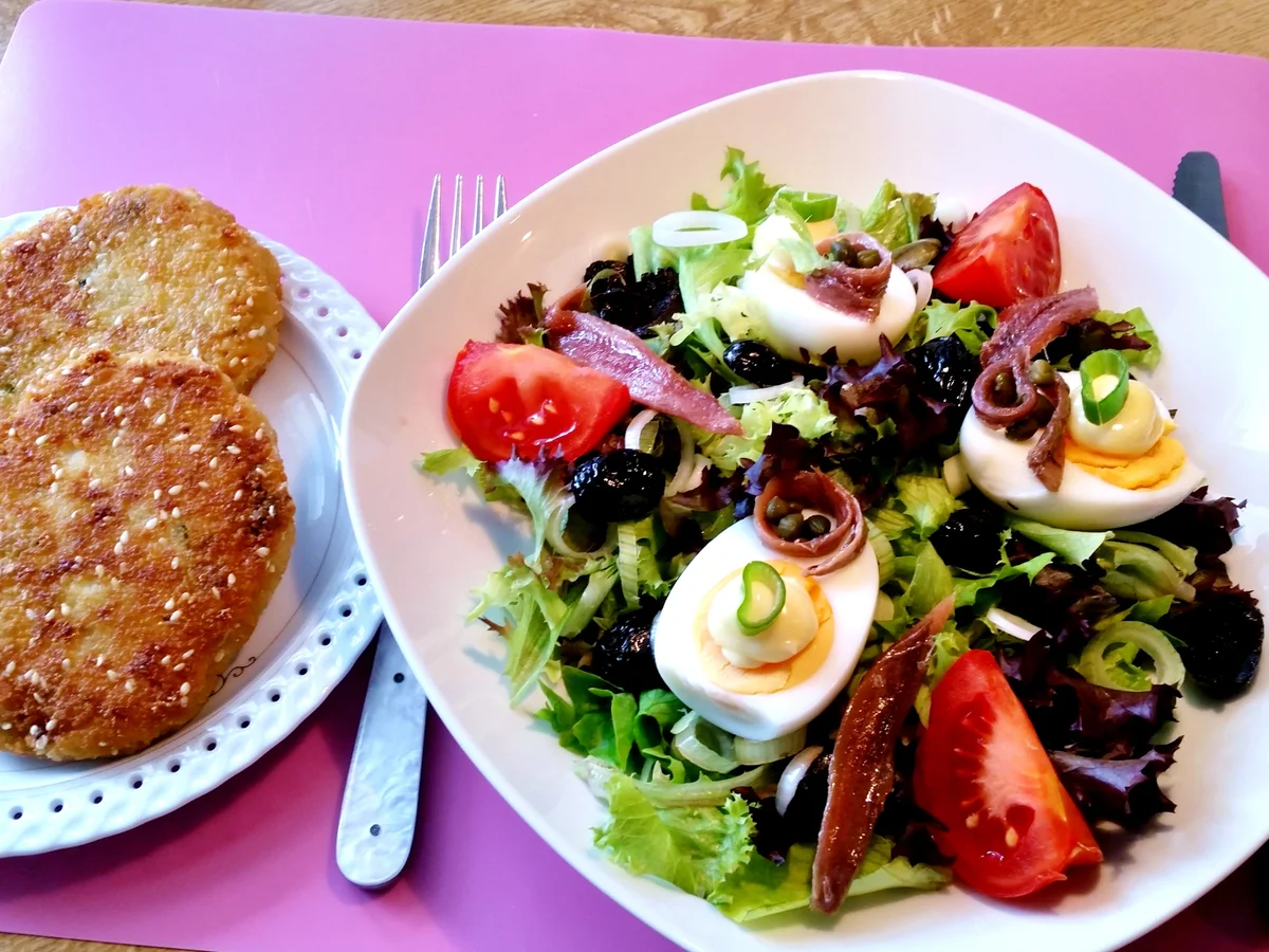 Bunter Salatteller (Hauptspeise) = kochbar Challenge 5.0 (Mai 2019) - Rezept - Bild Nr. 8145