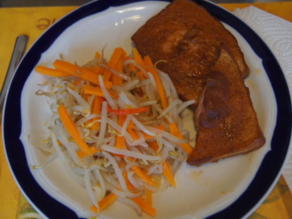 Warmer Sprossensalat mit gebräunten Leberkäse - einfach - von MausVoh