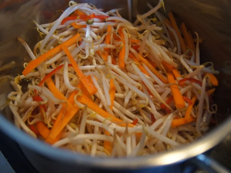 Warmer Sprossensalat mit gebräunten Leberkäse - Rezept - Bild Nr. 8145